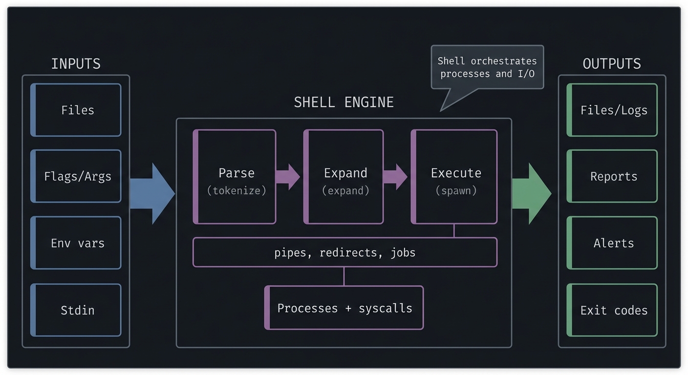 Shell scripting big picture diagram