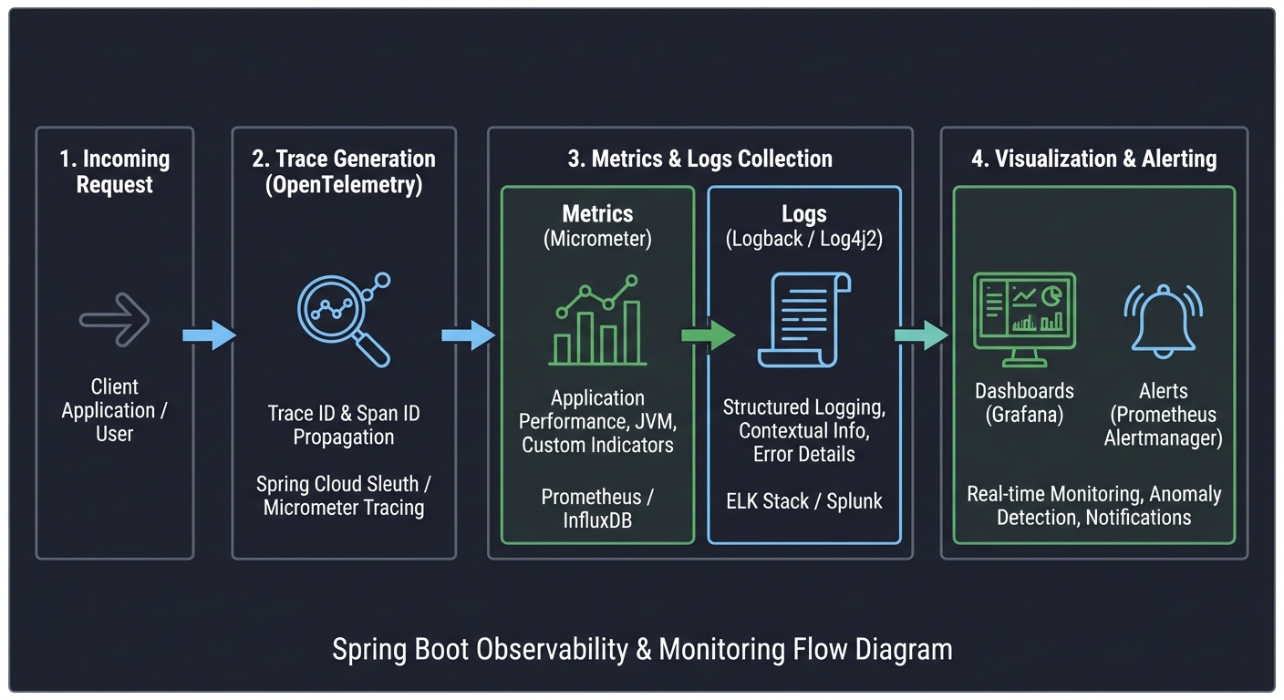 Spring Boot Observability Flow