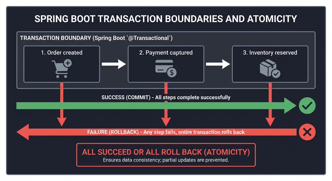 Spring Transaction Flow and Rollback