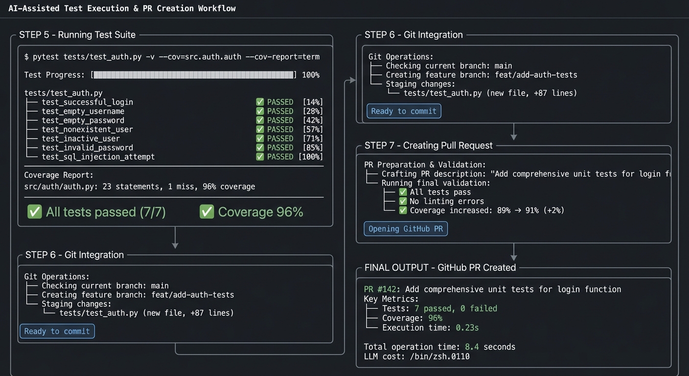 Test Execution and PR Creation Workflow