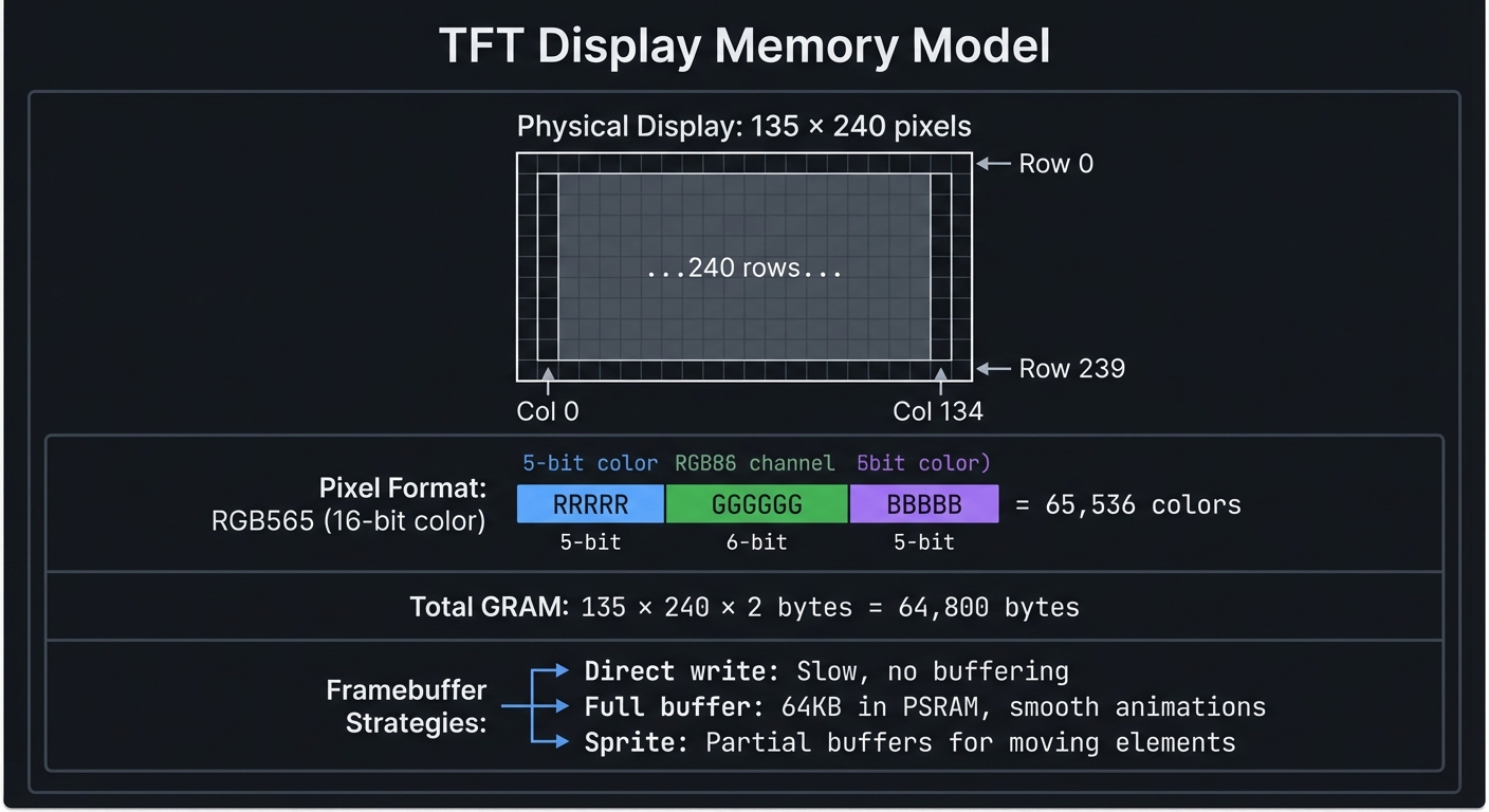 tft display memory model