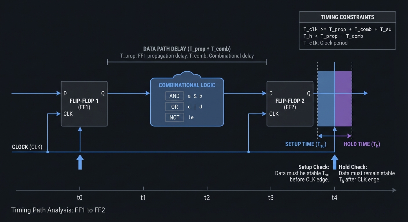Timing path setup and hold