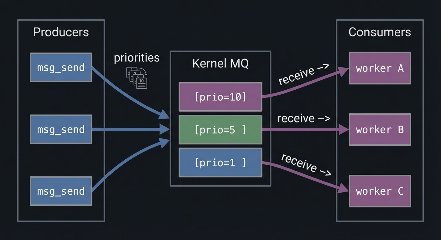 Kernel message queue priority ordering