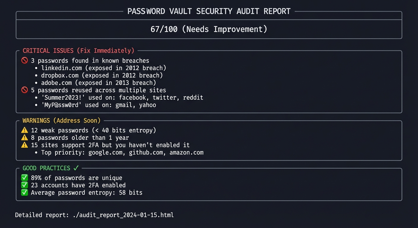 Password Vault Security Audit Report