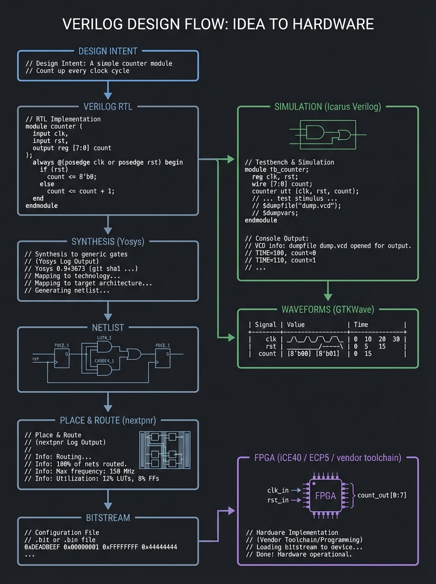 Verilog design flow overview